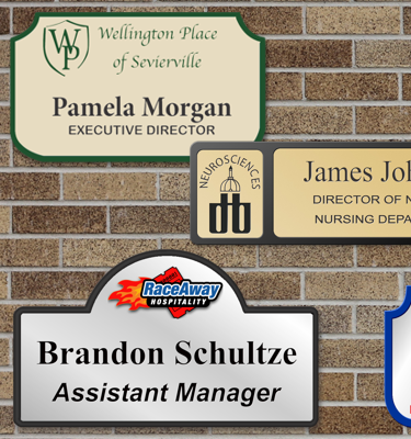 Engraved badges for businesses